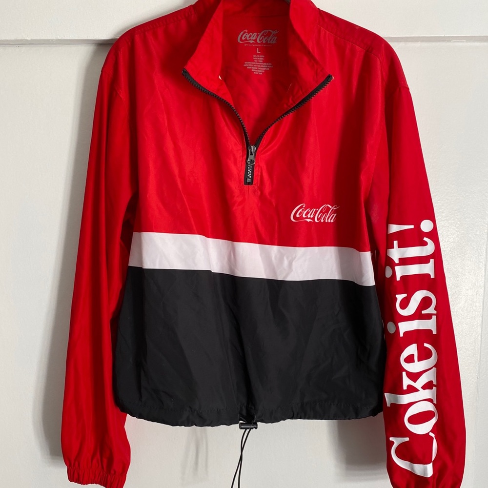 Coca-Cola Half Zip Windbreaker